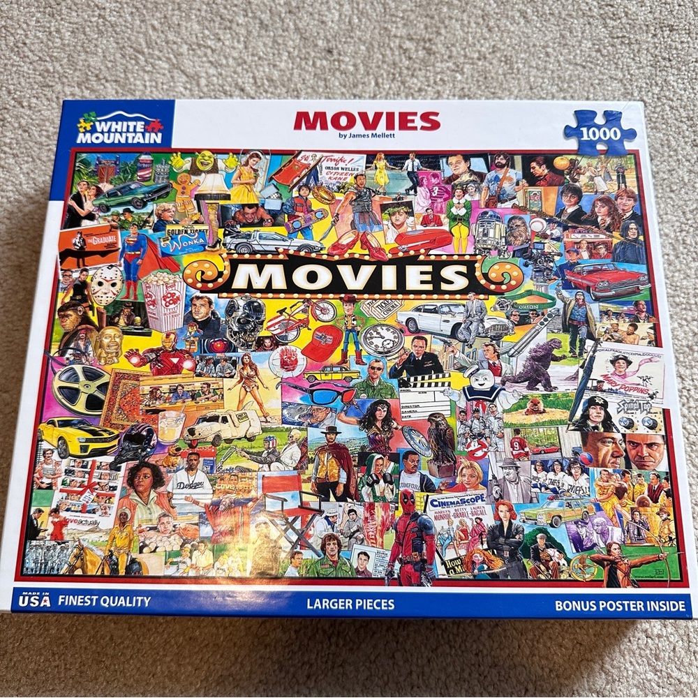 White Mountain 1000pc “Movies” Puzzle